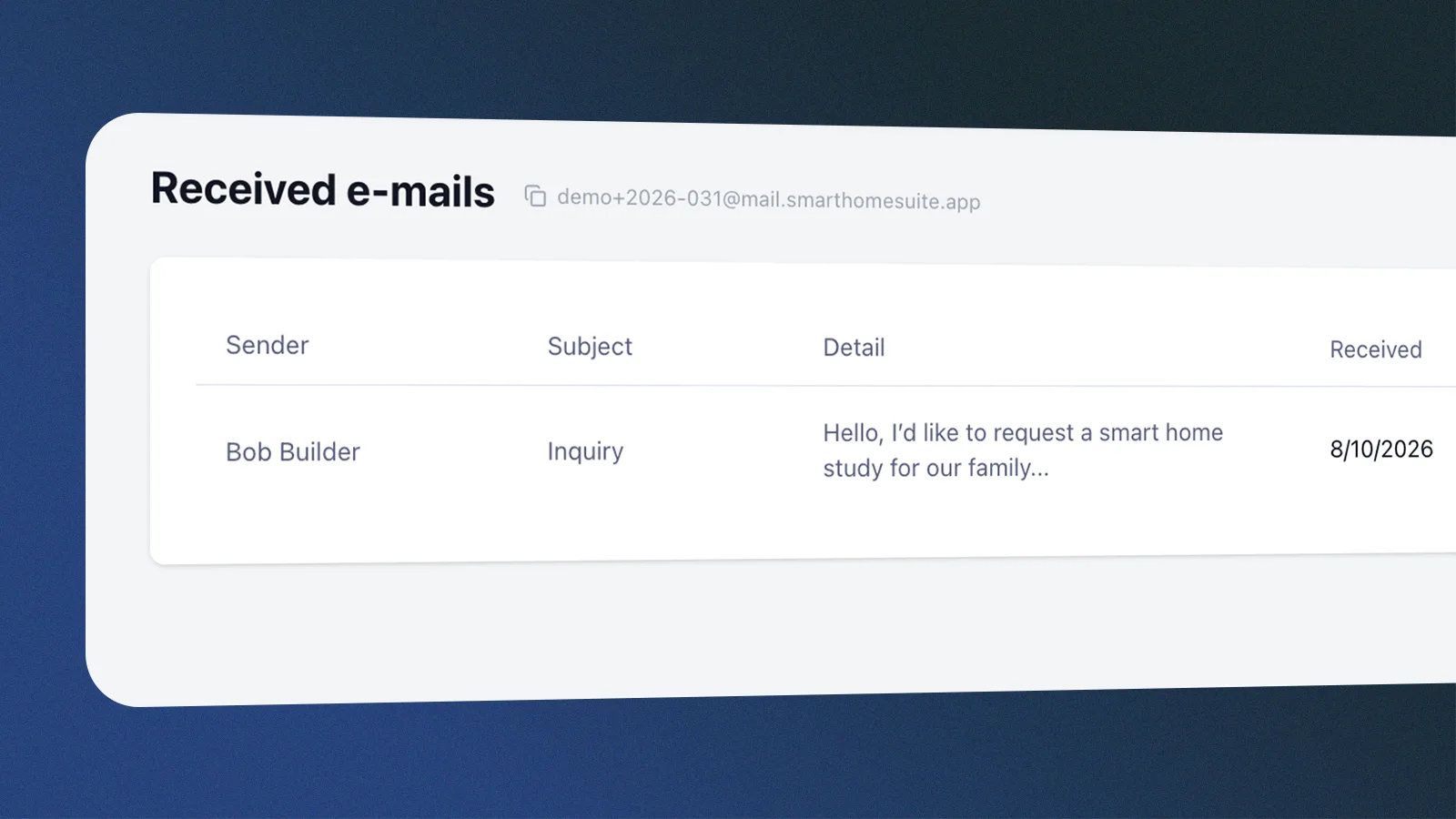 Incoming email becomes part of the project timeline and context, including attachments